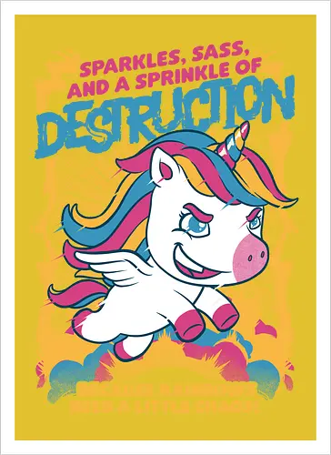 Unicorn Rainbows Destruction