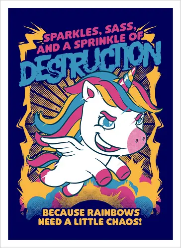 Unicorn Rainbows Destruction