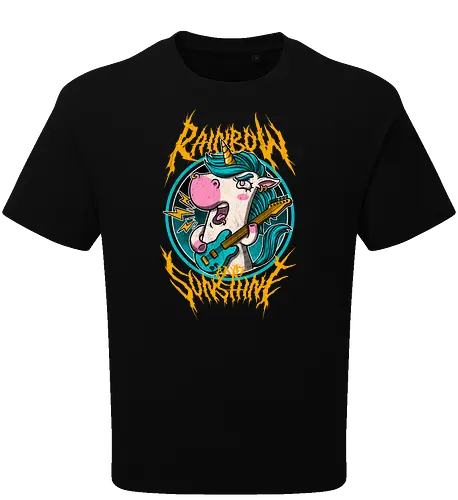 Rainbow and Sunshine - Cute Metal Band Unicorn