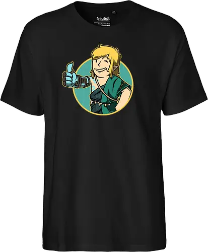 Vault Elf Boy Game - vault, Hero of Time, mashup, gaming, kingdom - Fairtrade T-Shirt