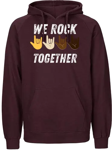 we rock together - we rock, Together, zusammen - Fairtrade Hoodie