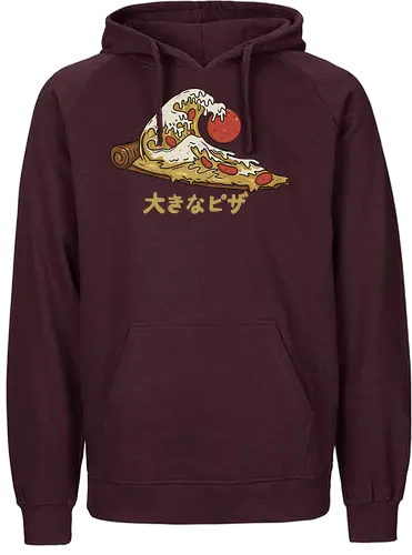 The Great Pizza Wave - pizza, wave, kanagawa, fast food, grt wave - Fairtrade Hoodie
