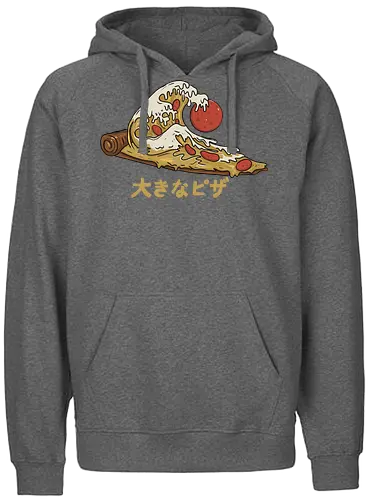 The Great Pizza Wave - pizza, wave, kanagawa, fast food, grt wave - Fairtrade Hoodie