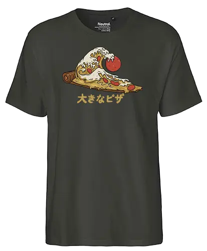 The Great Pizza Wave - pizza, wave, kanagawa, fast food, grt wave - Fairtrade T-Shirt
