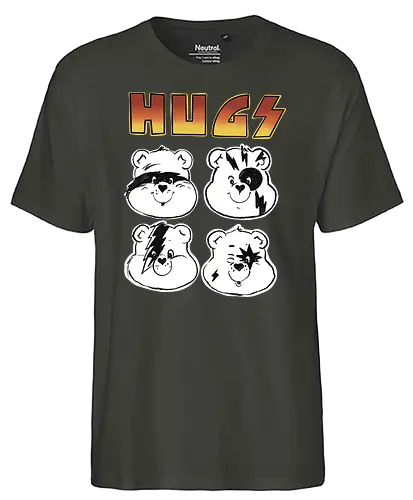 hugs care br - cartoon, 90s, cute, metal, br - Fairtrade T-Shirt