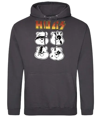 hugs care br - cartoon, 90s, cute, metal, br - Standard Hoodie