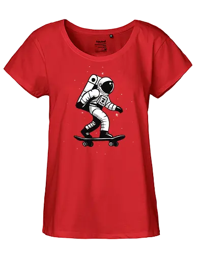 skateboard astronaut - skate, Skating, astronaut, space - Fairtrade Girl Shirt