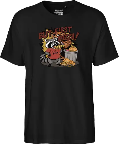 raccoon ting a slice of pizza