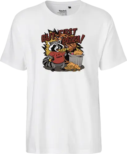 raccoon ting a slice of pizza