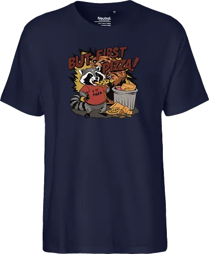 raccoon ting a slice of pizza