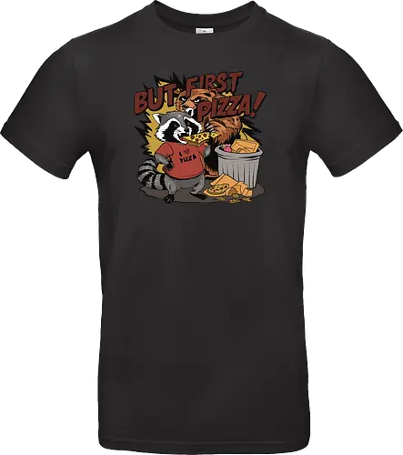 raccoon ting a slice of pizza