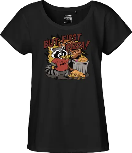 raccoon ting a slice of pizza