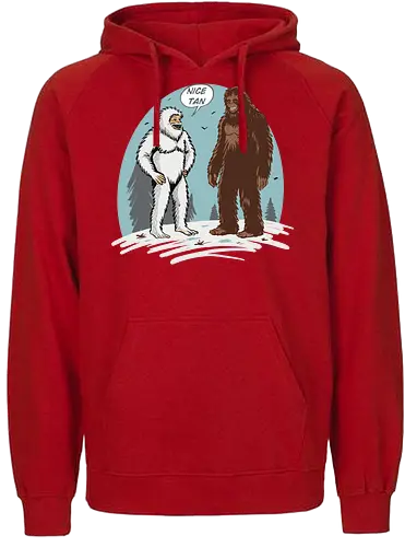 Yeti meets Sasquatch Nice tan - legend - Fairtrade Hoodie