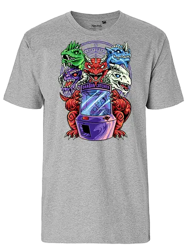 dragon catcher - dragon, dice, Arcade game - Fairtrade T-Shirt