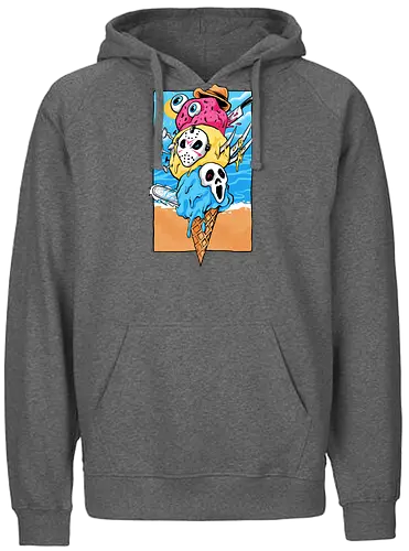 sweet revenge - jason, freddy, horror, ice cream - Fairtrade Hoodie