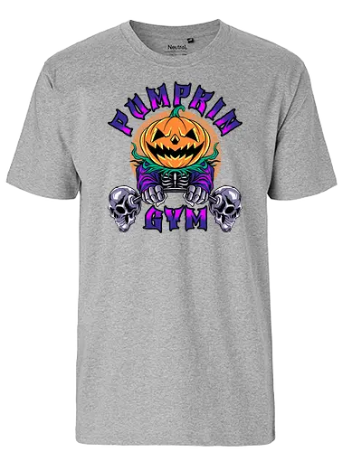 pumpkin gym - pumpkin, kürbis, jack-o-lantern, halloween, gym - Fairtrade T-Shirt