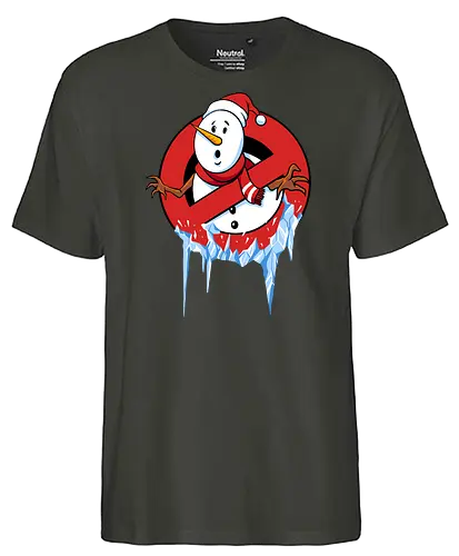 no enter snowman - Snowman, busted, ice, christmas - Fairtrade T-Shirt
