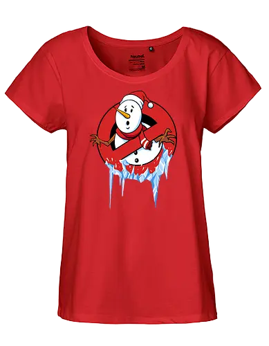 no enter snowman - Snowman, busted, ice, christmas - Fairtrade Girl Shirt