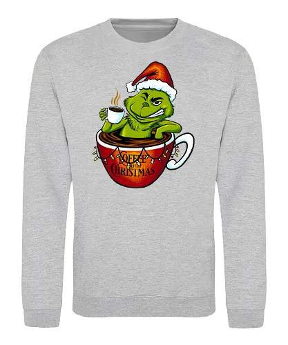 double expresso - grumpy, coffee, christmas - Sweatshirt