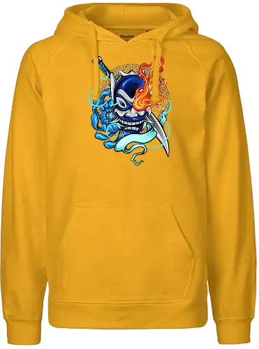 blue spirit tattoo - mask, japan - Fairtrade Hoodie