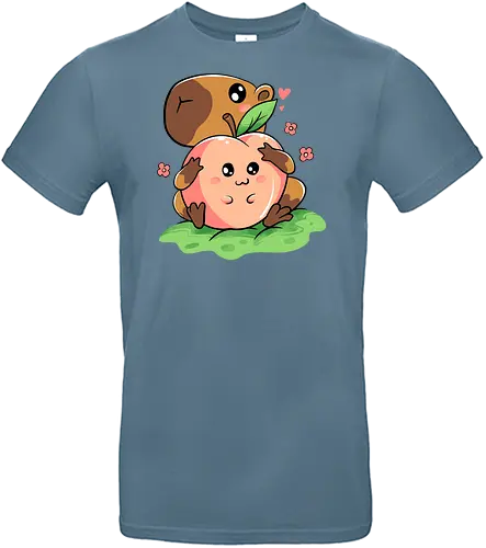 capeachbara - Capibara, cuddle, peach - Standard T-Shirt