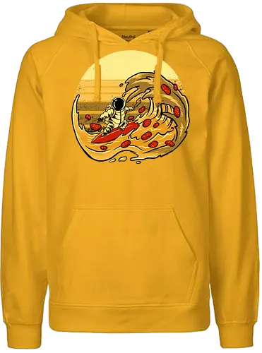 cheesy wave - pizza, astronaut, grt wave - Fairtrade Hoodie