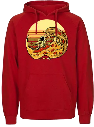 cheesy wave - pizza, astronaut, grt wave - Fairtrade Hoodie