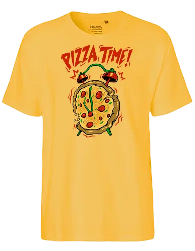 pizza time - clock, pizza - Fairtrade T-Shirt