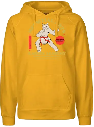 Meowtial Arts - martial arts, sport, karate, cat, katze - Fairtrade Hoodie