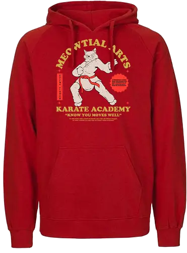 Meowtial Arts - martial arts, sport, karate, cat, katze - Fairtrade Hoodie