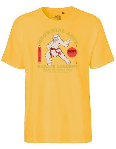 Meowtial Arts - martial arts, sport, karate, cat, katze - Fairtrade T-Shirt