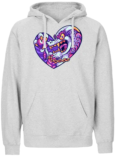 dragon in love - dragon - Fairtrade Hoodie