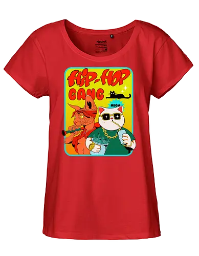 Hip Hop Gang - cat, cool - Fairtrade Girl Shirt