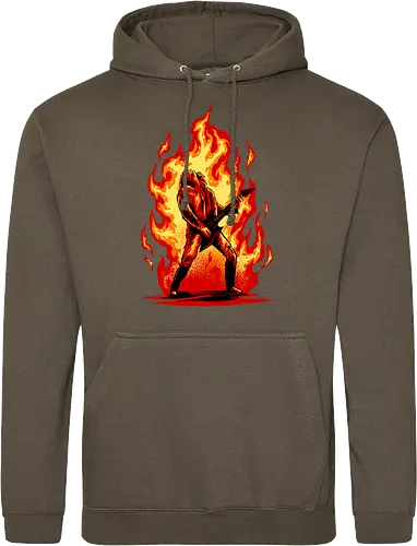 burning guitar