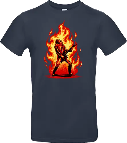 burning guitar