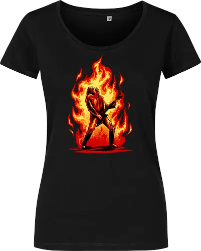 burning guitar
