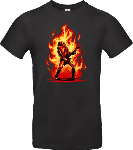 burning guitar