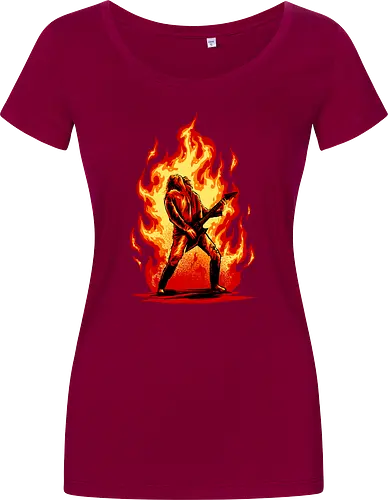 burning guitar