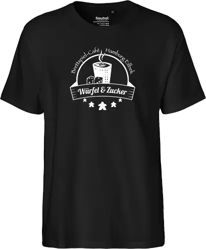 WuZ Logo weiß - Würfel und Zucker, brettspiel - Fairtrade T-Shirt