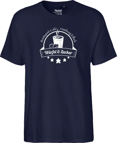 WuZ Logo weiß - Würfel und Zucker, brettspiel - Fairtrade T-Shirt
