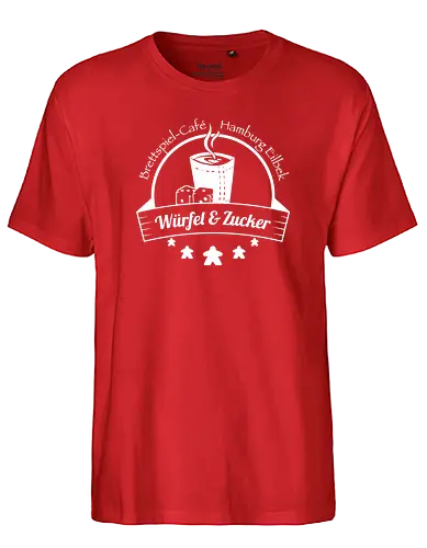 WuZ Logo weiß - Würfel und Zucker, brettspiel - Fairtrade T-Shirt
