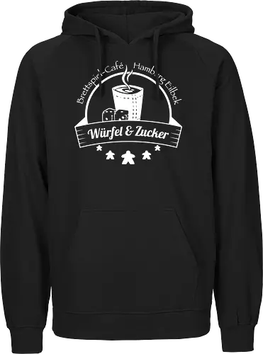 WuZ Logo weiß - Würfel und Zucker, brettspiel - Fairtrade Hoodie