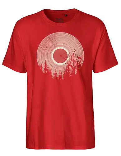 Forest Vinyl - forest, vinyl, schallplatte, wald, nature - Fairtrade T-Shirt