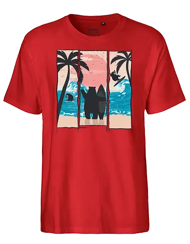 Wild Surfers - bär, holidays, meer, urlaub, br - Fairtrade T-Shirt