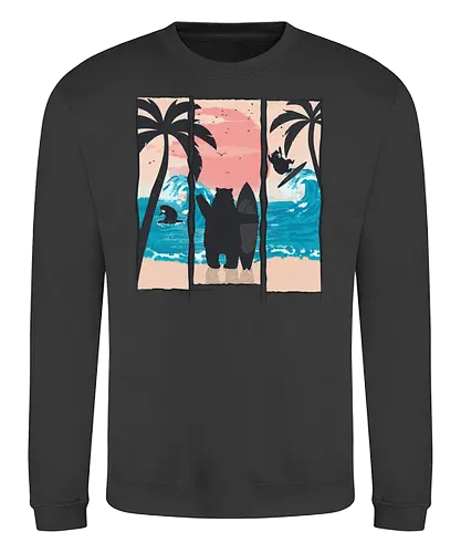 Wild Surfers - bär, holidays, meer, urlaub, br - Sweatshirt