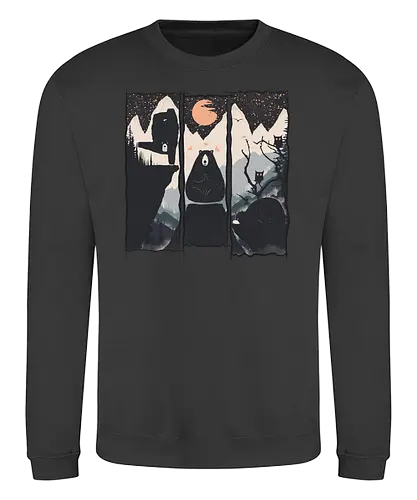 Wild Yoga Brs - yoga, bär, nature, br - Sweatshirt