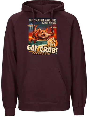 The Giant Cat Crab From Outer Space - cat, katze, krabbe, alien, outer space - Fairtrade Hoodie