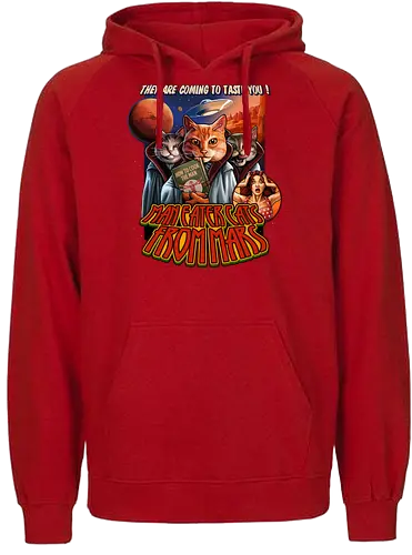 Cats From Mars - cat, katze, mars, alien - Fairtrade Hoodie