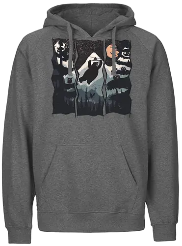 Wild Zipline - bär, Scenery, nature, Brs - Fairtrade Hoodie