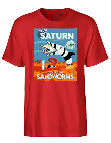 Visit Saturn - worms, betelgeuse - Fairtrade T-Shirt